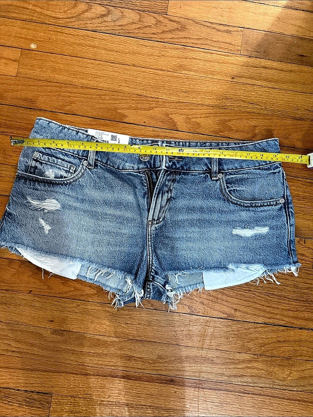 Garage Ultra Low Rise Relaxed Short Denim Jean Shorts Waist 11
